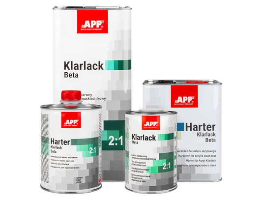 Vernis acrylique transparent polyvalent – APP Klarlack Beta 2:1 +Durcisseur -  ProFinish Distribution