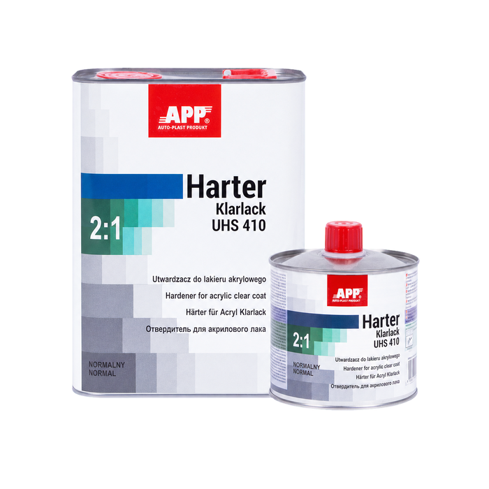 Durcisseur APP Harter Klarlack UHS 410 2:1 – contenants 0,5 L et 2,5 L